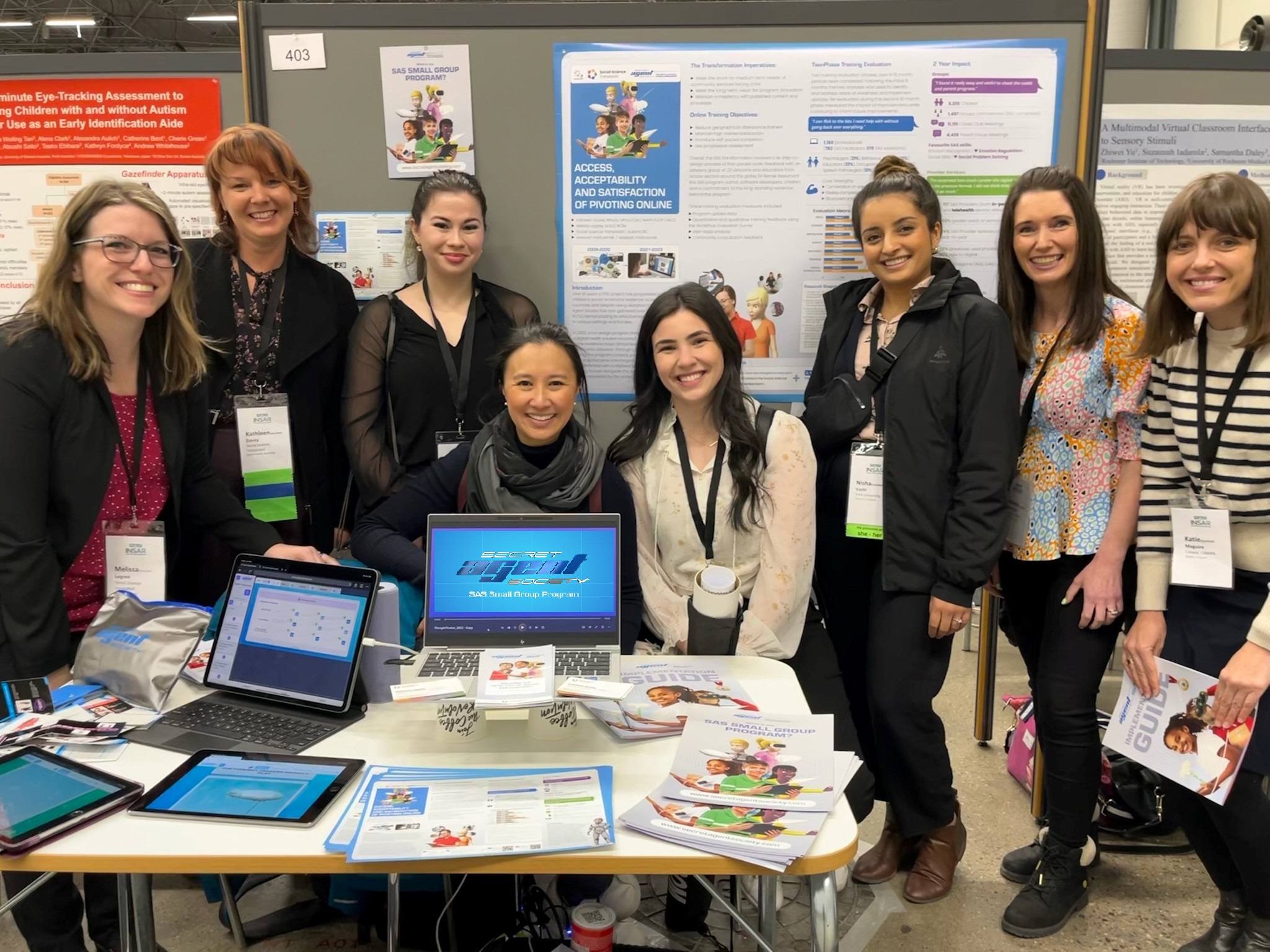 SAS research team presenting a 2023 poster